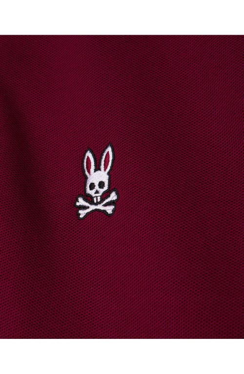 Shop Psycho Bunny Kids' Bradford Cotton Polo In Crimson