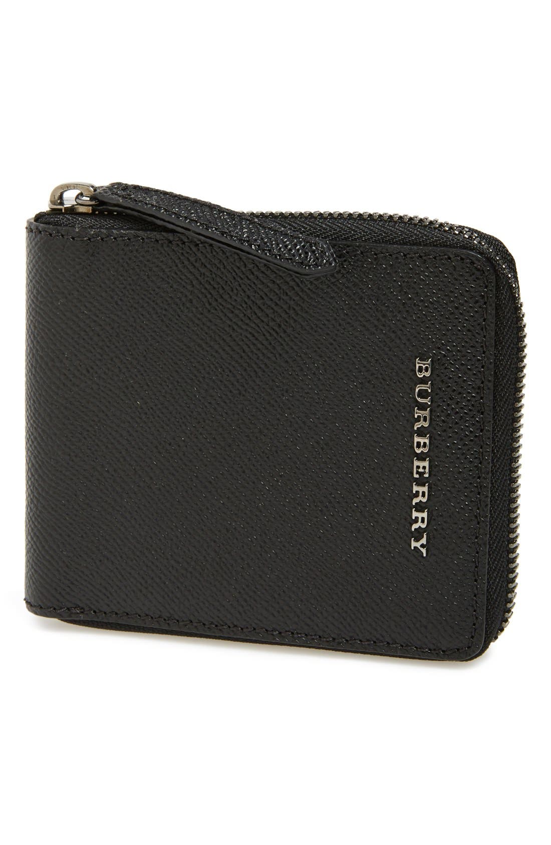 Burberry 'Daniels' Leather ZipAround Wallet Nordstrom