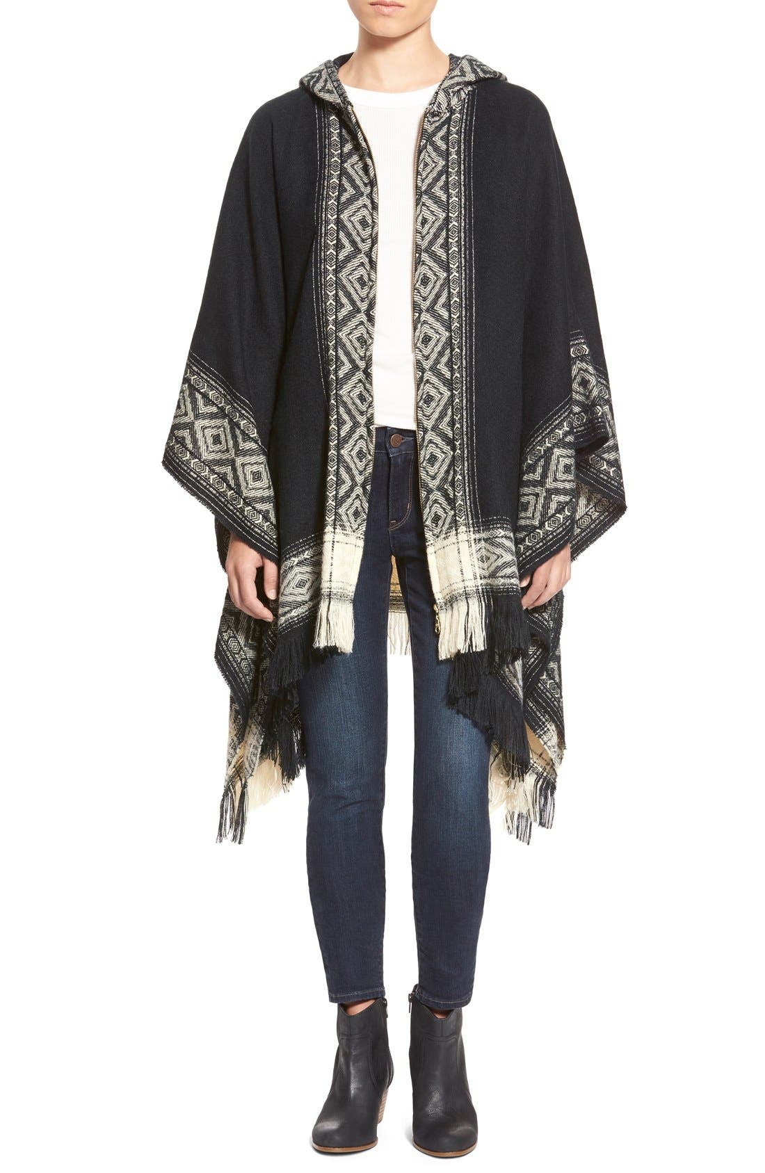 Steve Madden Hooded Blanket Poncho Nordstrom