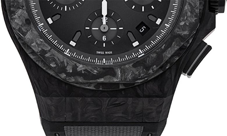 Shop Watchfinder & Co. Girard Perregaux  Laureato Rubber Strap Watch, 44mm In Grey
