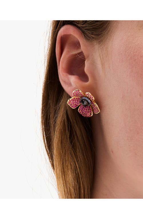Kate Spade New York Poppy Power Statement Stud Earrings In Pink Multi