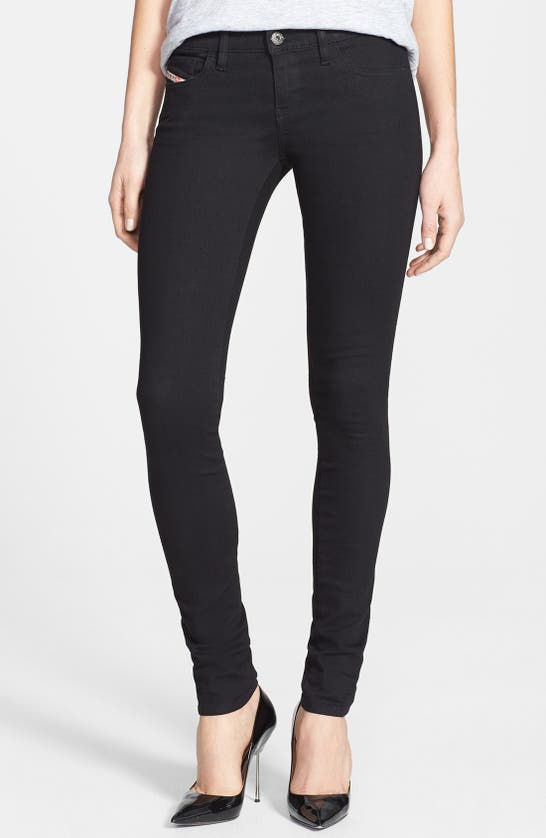Shop Diesel ® 'skinzee' Low Rise Skinny Jeans In Black