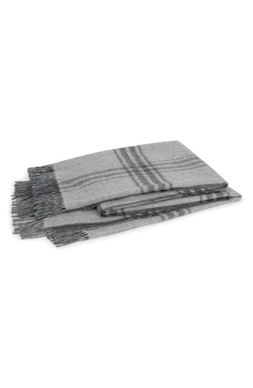 Matouk Diego Throw Blanket in Charcoal at Nordstrom