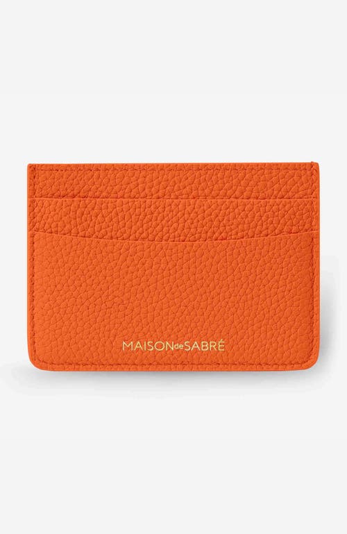 Maison De Sabre Maison De Sabré Leather Card Holder In Orange