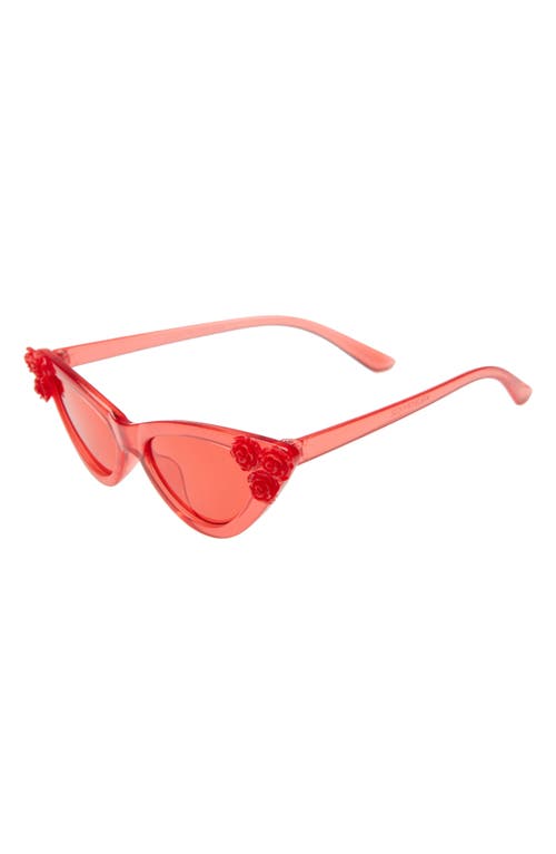 Rad + Refined Rad + Refned Flower Cat Eye Sunglasses in Red