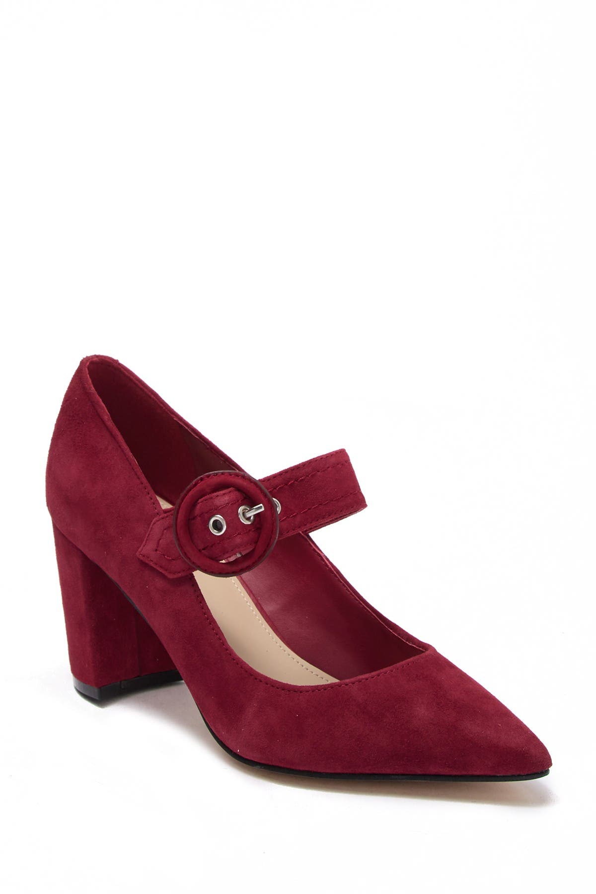marc fisher red suede pumps