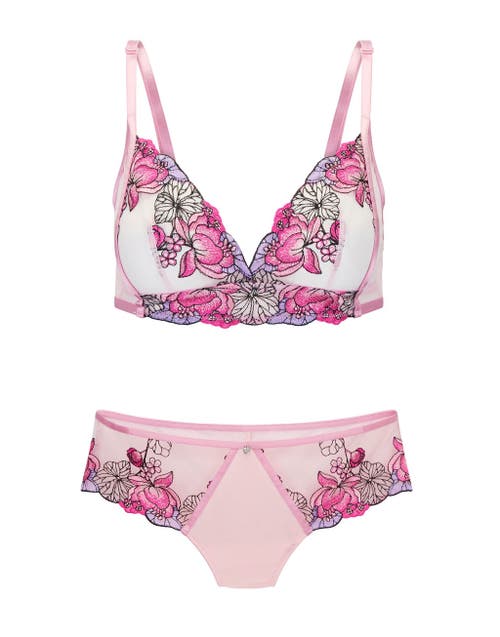 Shop Adore Me Emilie Unlined Bralette Bra In Floral Pink