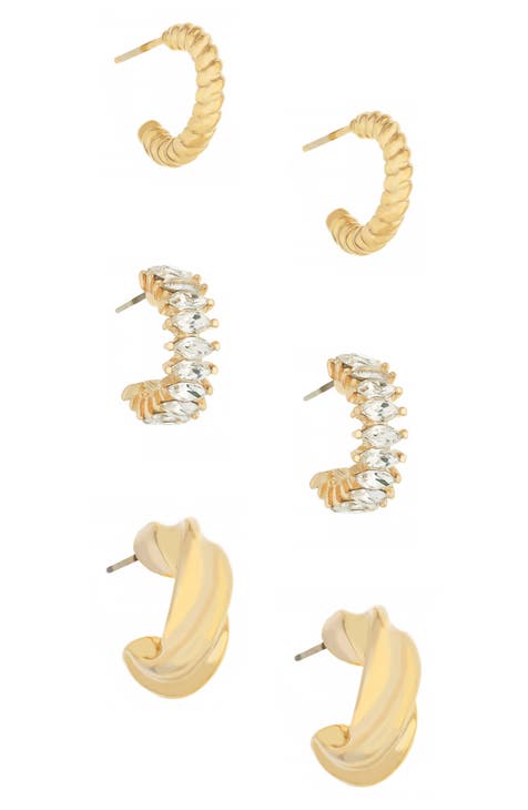 Mini Hoop 3-Piece Earrings Set
