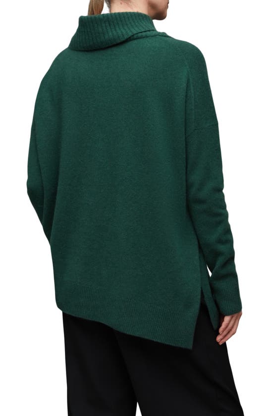 Allsaints Whitby Cashmere Blend Funnel Neck Sweater In Bottle Green
