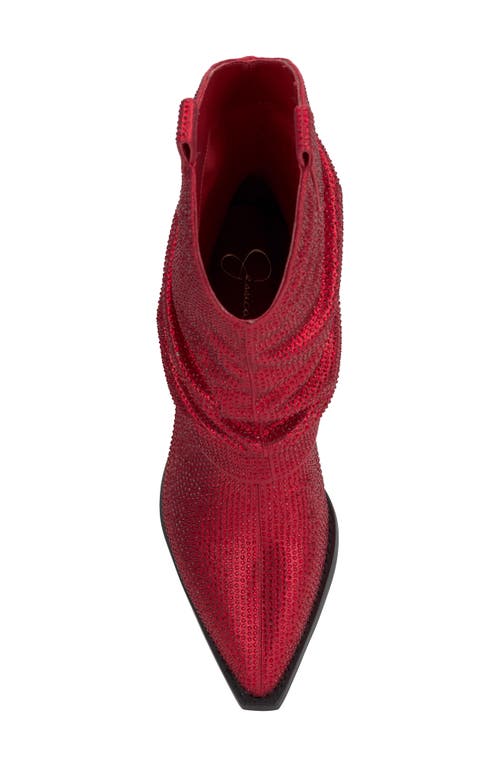Shop Jessica Simpson Gemorra Pointed Toe Bootie In Red Muse