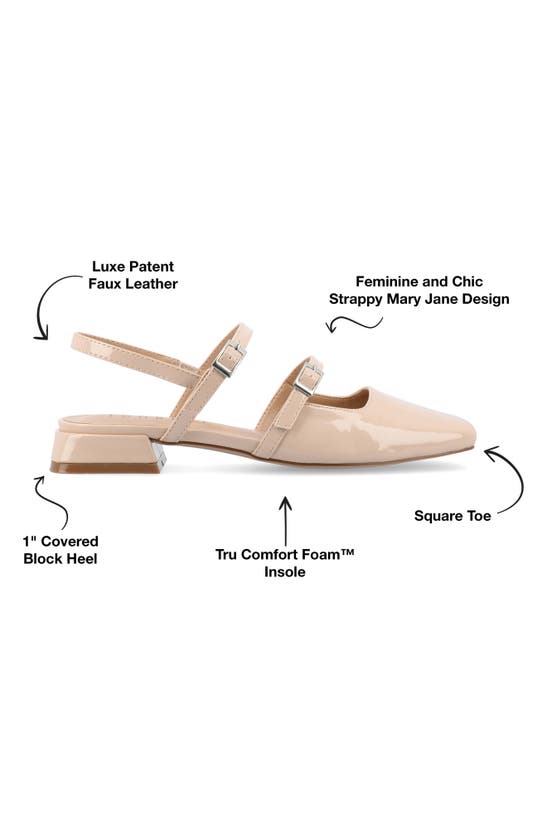 Shop Journee Collection Gretchenn Slingback Mary Jane Pump In Beige