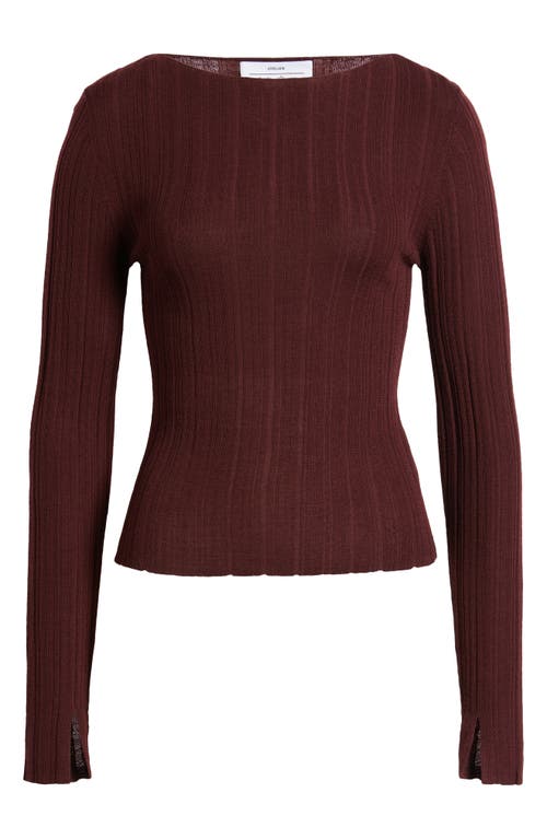 Shop & Other Stories Merino Wool Top In Red Dark