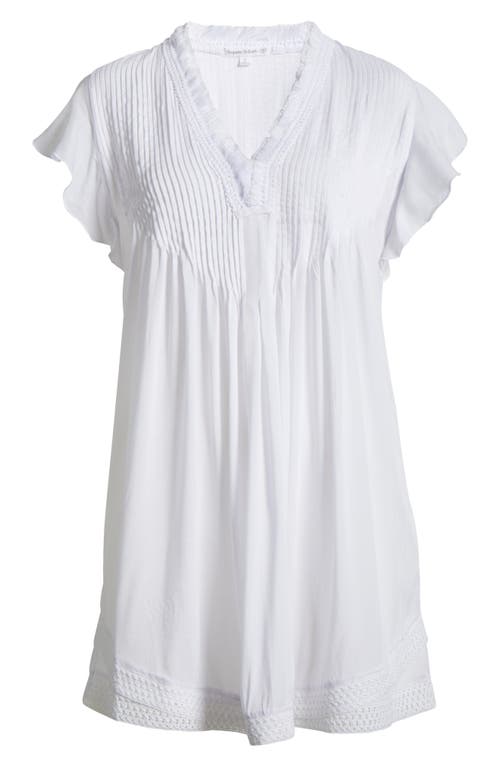 Shop Poupette St Barth Sasha Cover-up Minidress In Optic White