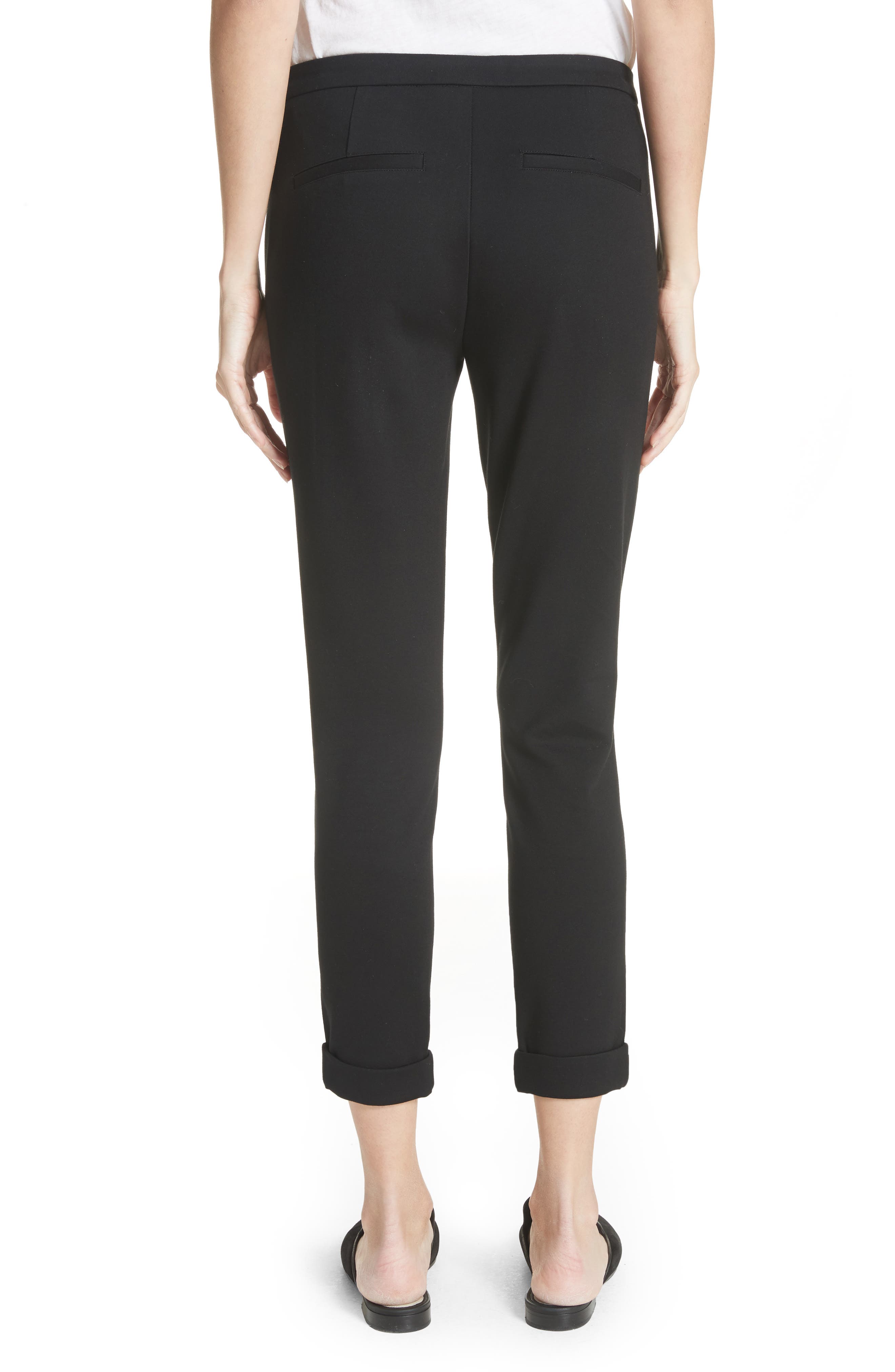 cuffed cropped trousers