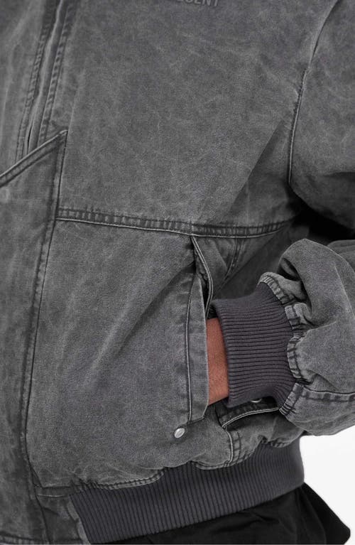 Shop Represent Inset Sleeve Bomber In Stained Black