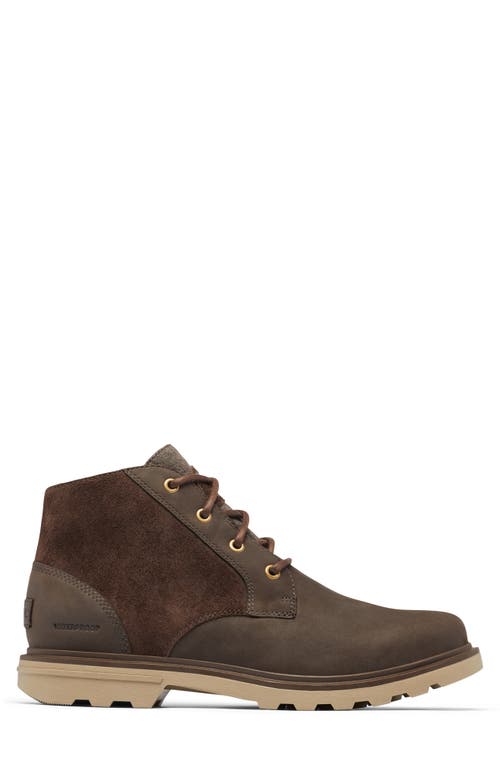 Shop Sorel Carson Waterproof Chukka Boot In Blackened Brown/khaki