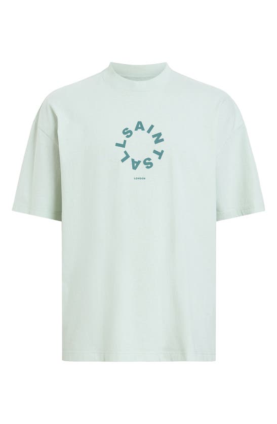 Shop Allsaints Tierra Logo Graphic T-shirt In Aquatic Blue
