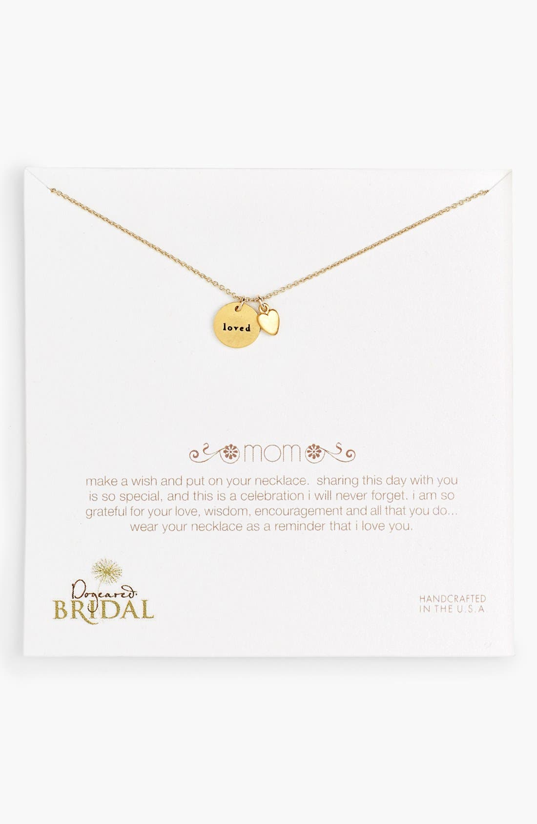 Dogeared 'Mom Love Heart' Pendant Necklace (Nordstrom Exclusive