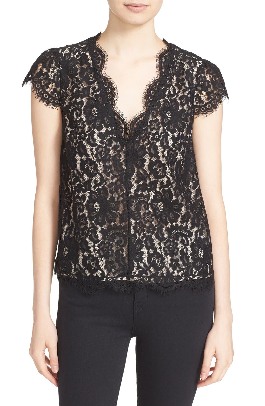 Joie Averra Lace VNeck Top Nordstrom