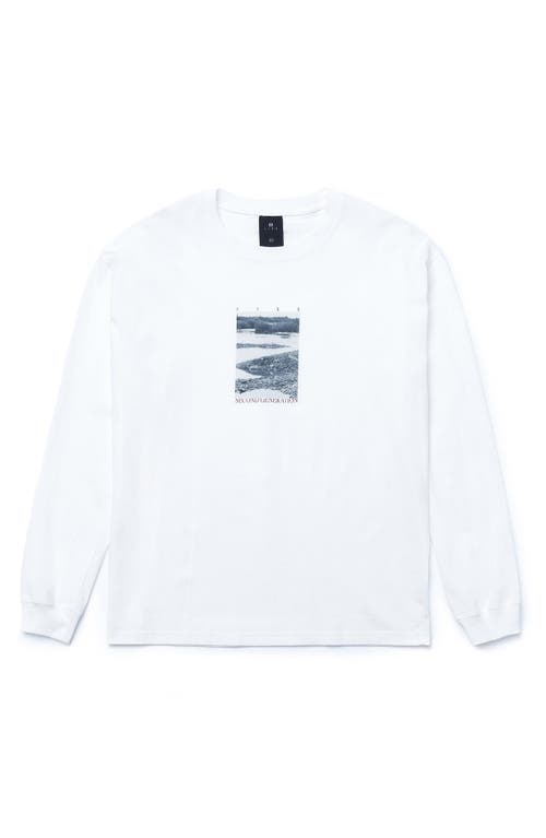IISE Quarry Long Sleeve Cotton Graphic T-Shirt in White