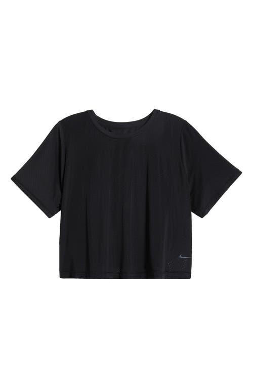 Shop Nike One Classic Breathe Dri-fit Crop Top In Black/black