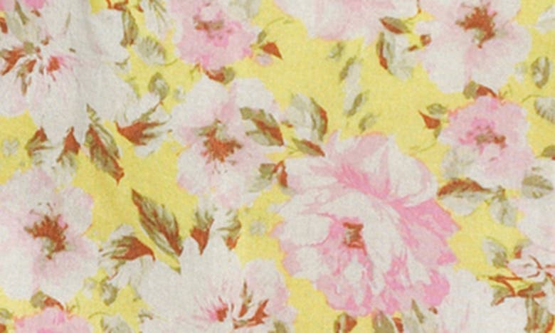 Shop Lush Floral Cotton Dress In Yellow Pink Floral