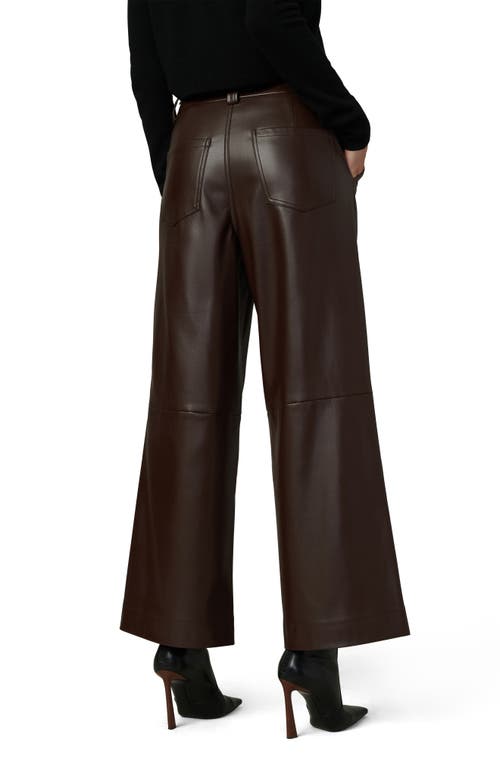 Shop Joe's The Mia Crop Wide Leg Faux Leather Pants In Coffee Bean