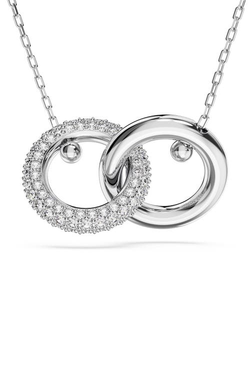 Shop Swarovski Dextera Interlink Pendant Necklace In Silver