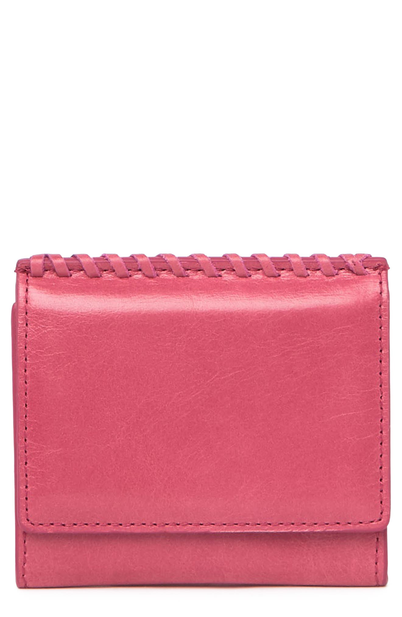 Hobo Stitch Woven Leather Bifold Wallet In Blossom