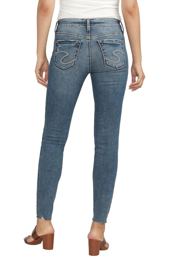 Shop Silver Jeans Co. Suki Curvy Mid Rise Skinny Jeans In Indigo