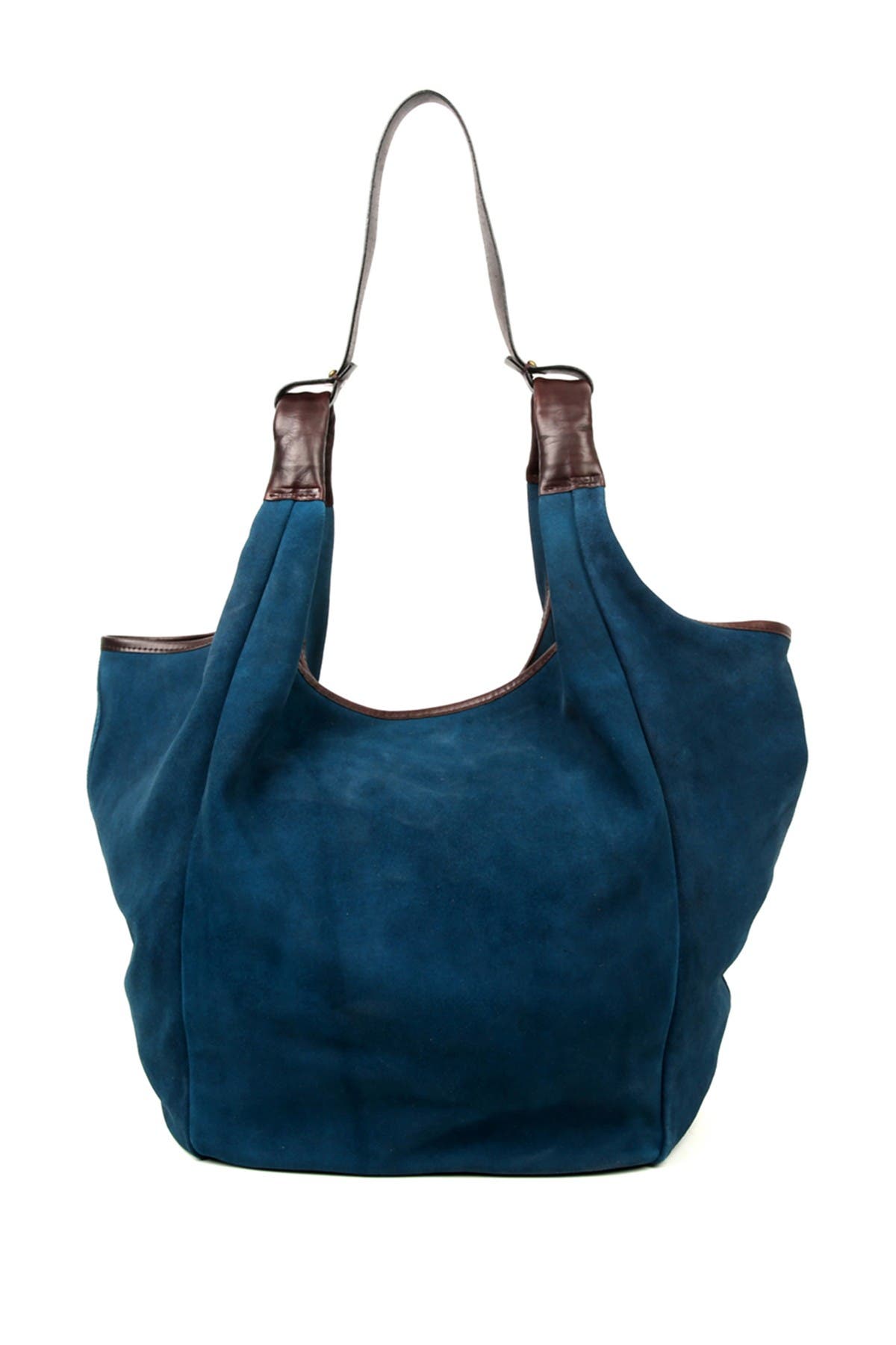 Old Trend Rose Valley Leather Hobo Bag In Navy