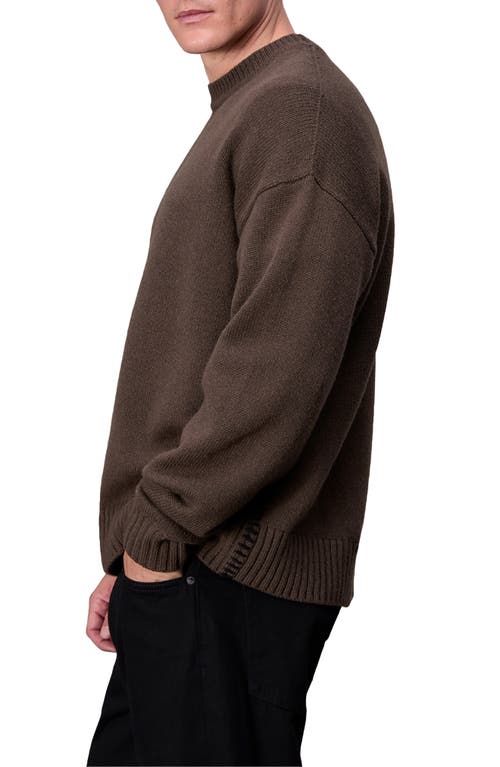 Shop Rag & Bone Clarkson Whipstitch Wool Sweater In Slatebrown