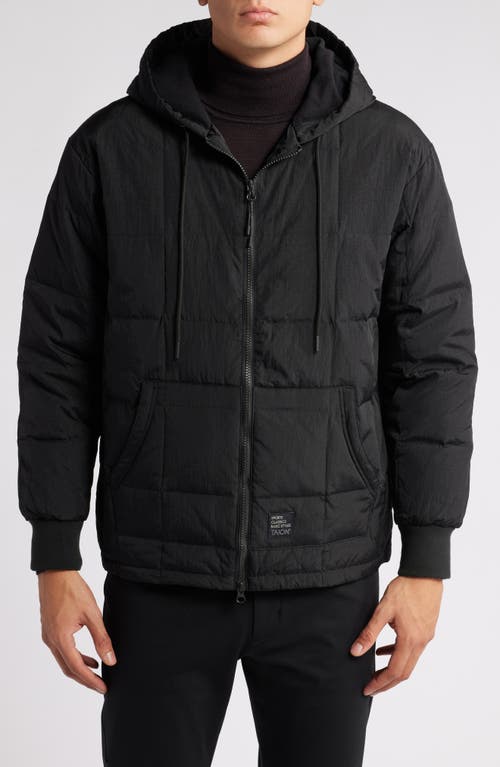 Shop Taion 800 Fill Power Down Hooded Jacket In Black