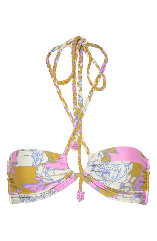 Maaji Pink Fiore Lianna Multifit Reversible Bikini Top In Pink