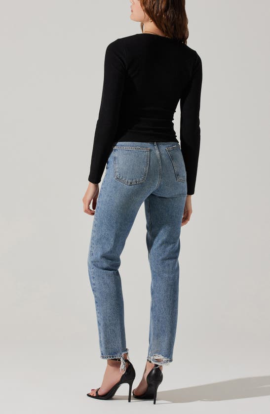 Astr Bustier Rib Top In Black