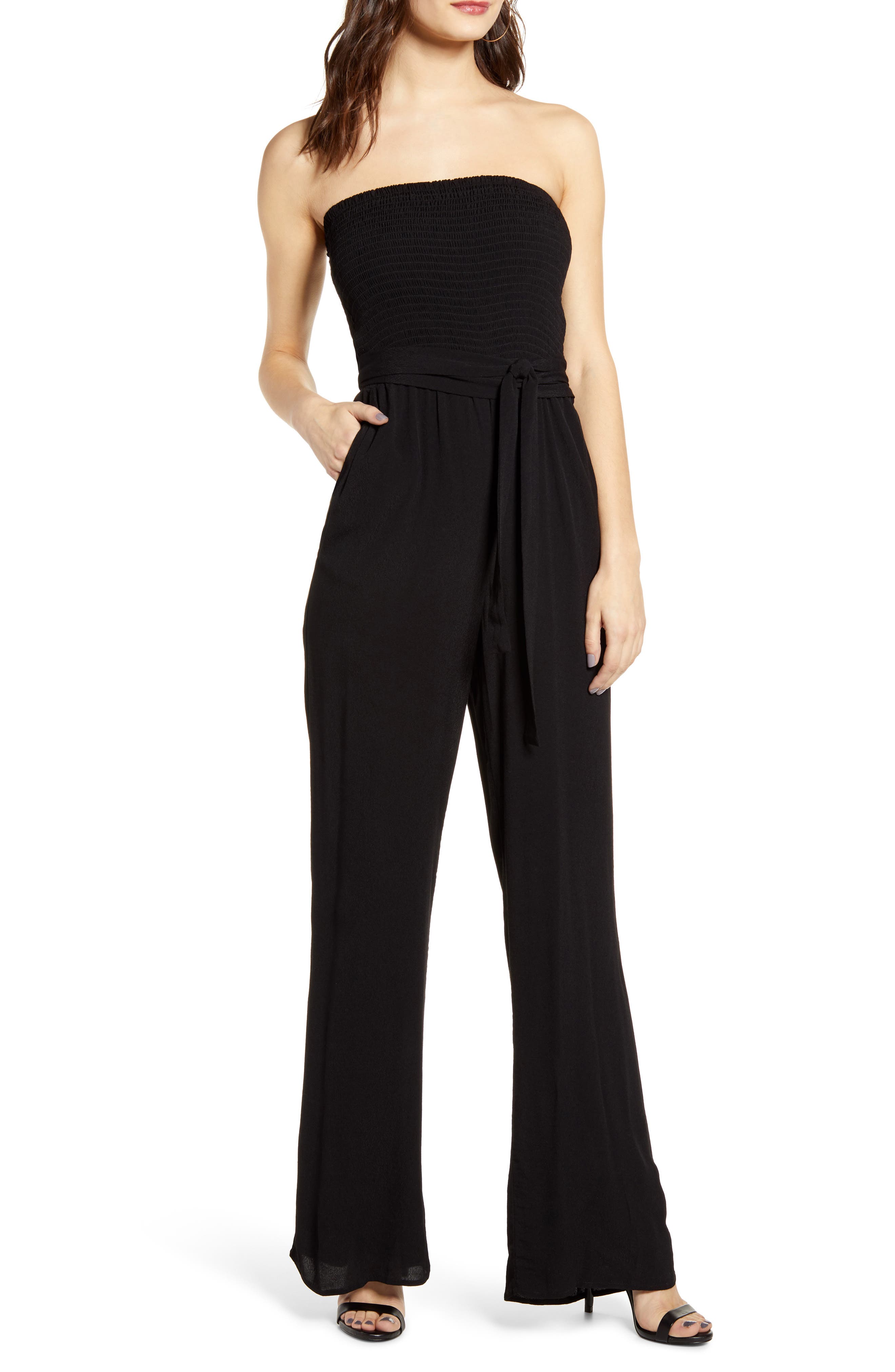 nordstrom strapless jumpsuit