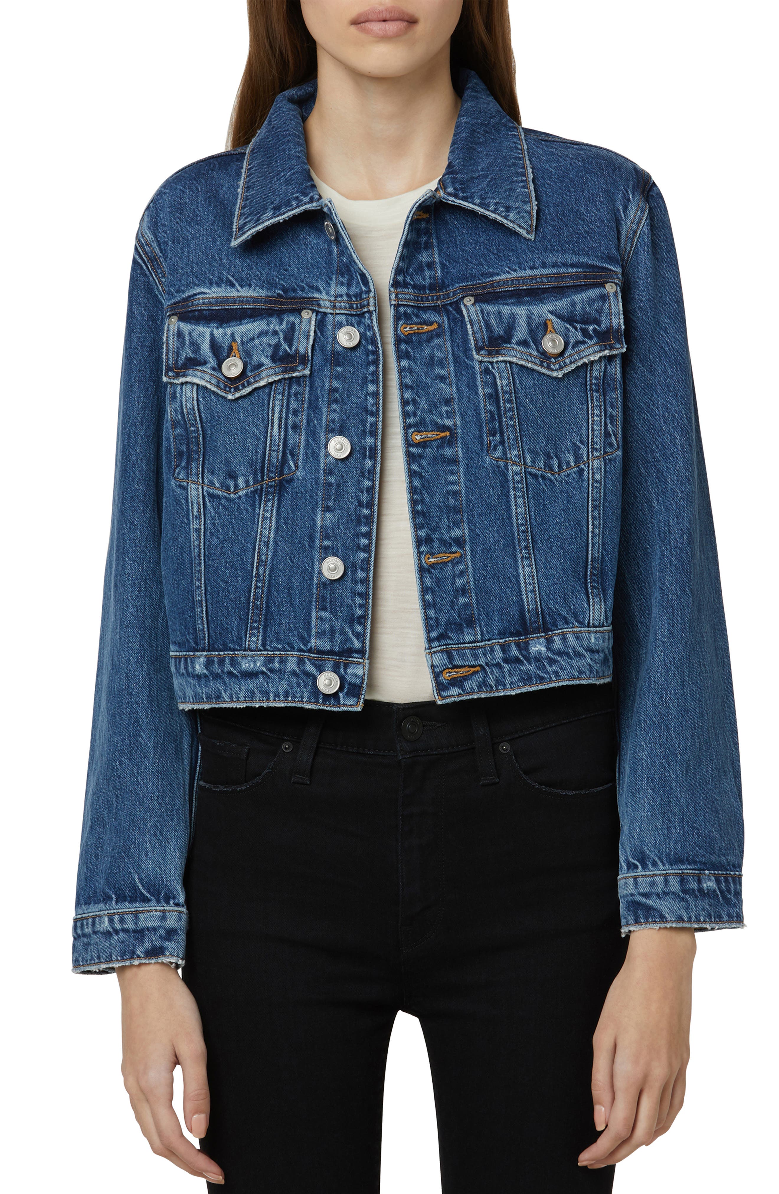 Hudson Jeans Crop Denim Trucker Jacket 