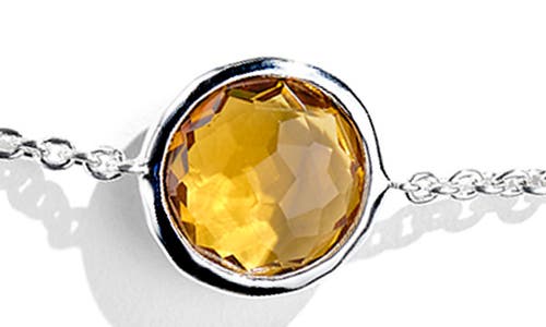 Shop Ippolita Lollipop Citrine Triplet Long Station Necklace In Silver