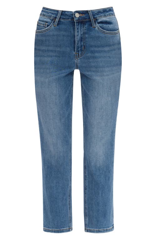 Shop Bayeas High Waist Ankle Straight Leg Jeans In Dark Blue