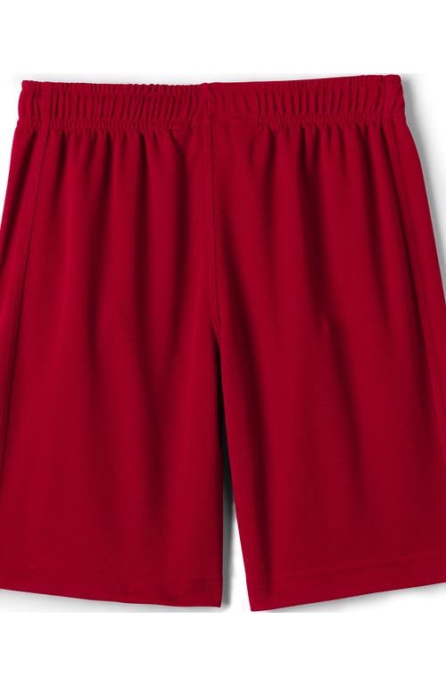 Shop Lands' End School Uniform Boys Mesh Gym Shorts In Red