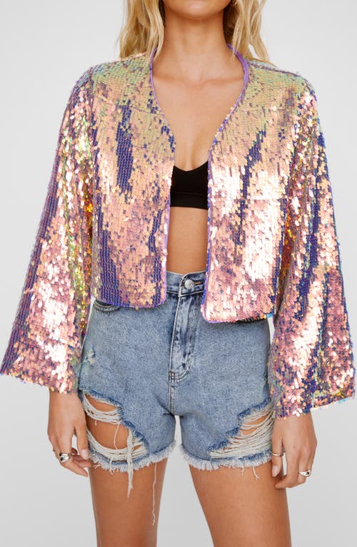 Shop Nasty Gal Iridescent Sequin Jacket