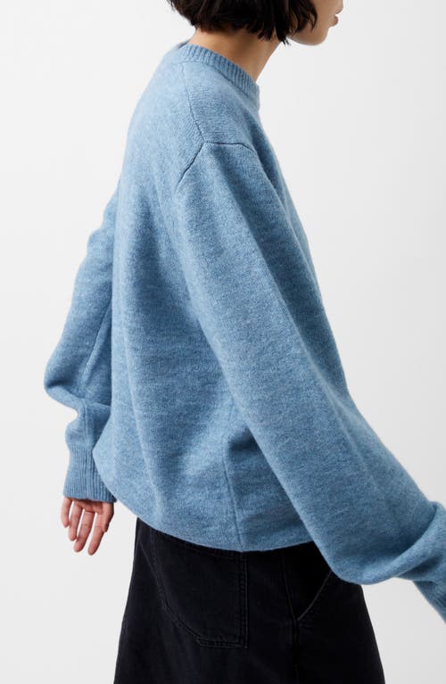 Shop French Connection Kesia Crewneck Sweater In Dustd Blue