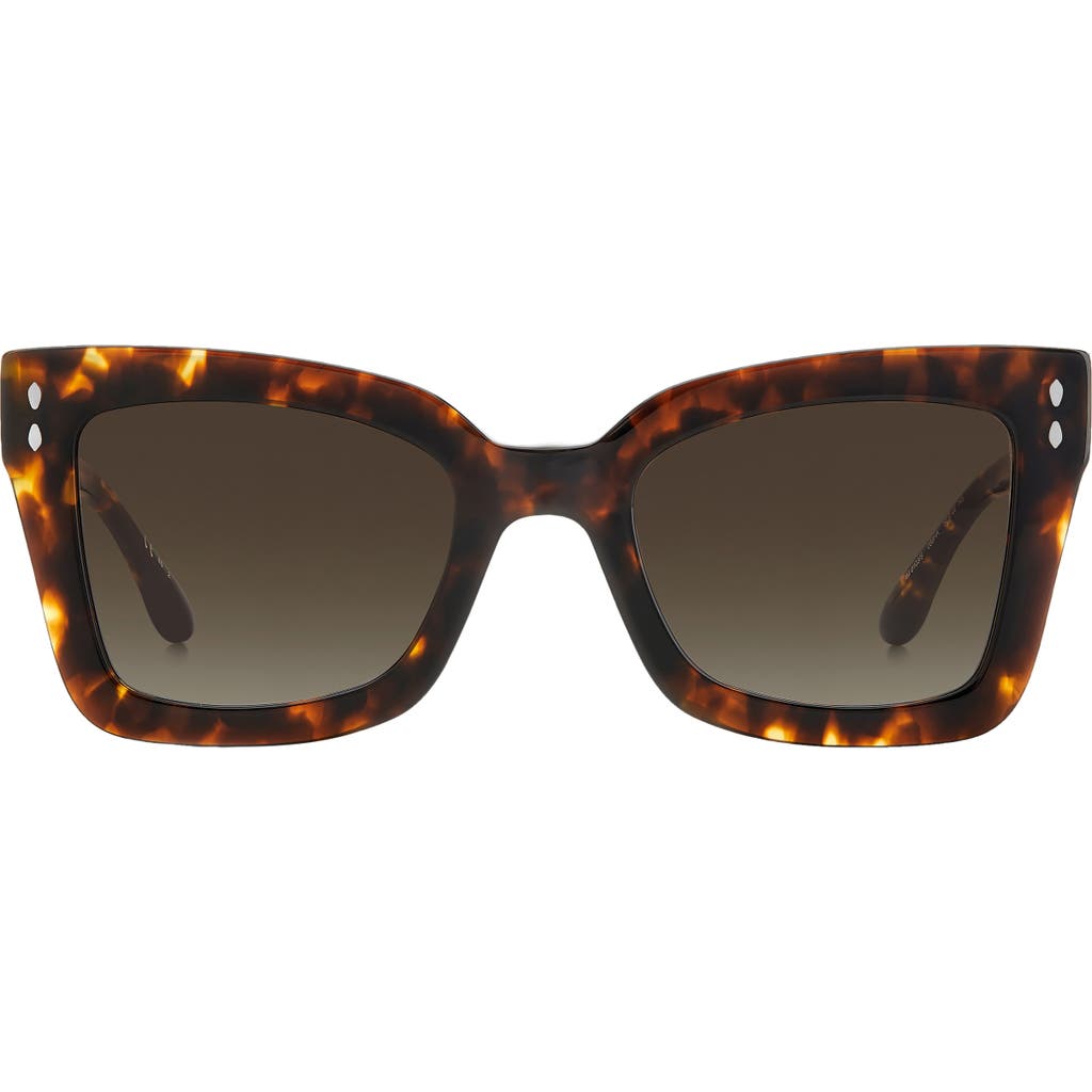 Isabel Marant 52mm Flared Rectangular Sunglasses In Brown