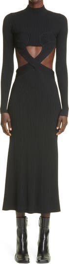 Dion Lee + Rib Twist Shoulder Dress