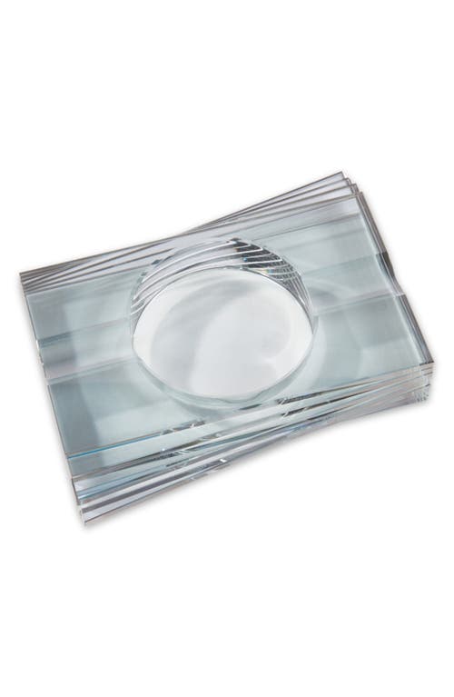 Bey-berk Gemini Crystal Ashtray In Clear