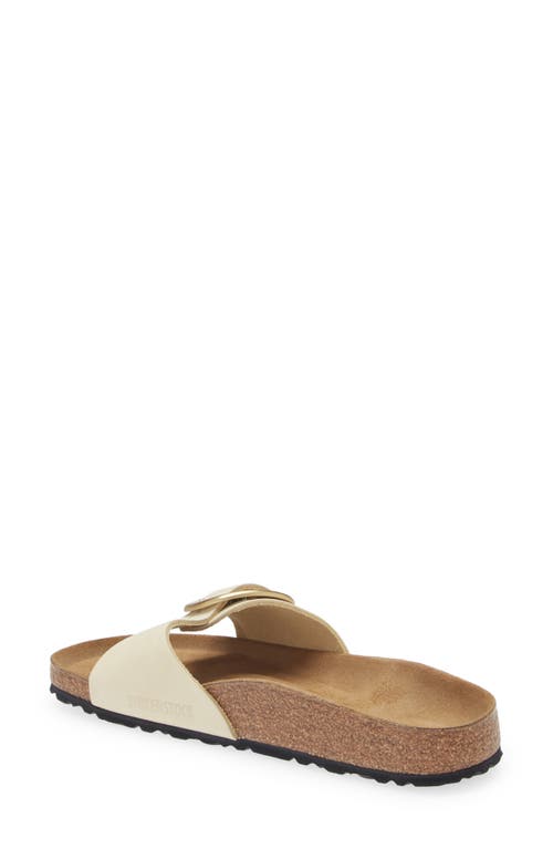 Birkenstock Madrid Big Buckle Slide Sandal In Beige