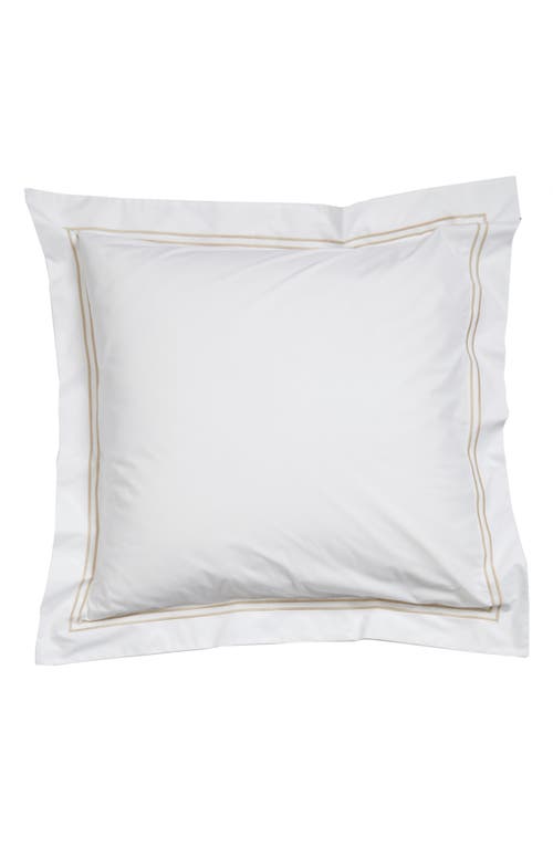 Sferra Grande Hotel Euro Sham In White/taupe