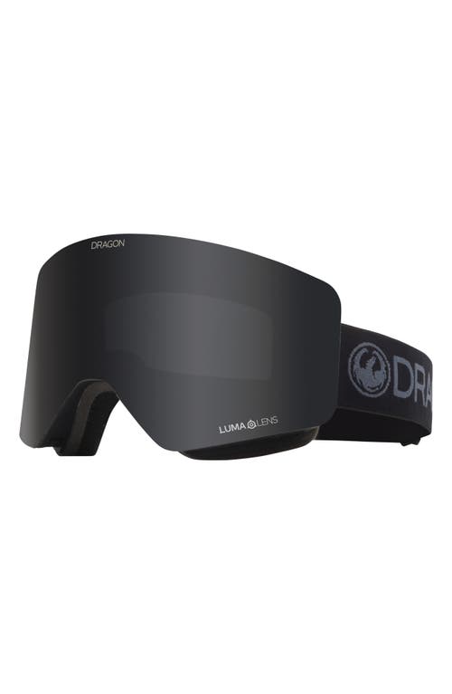 DRAGON R1 OTG 63mm Snow Goggles with Bonus Lens in Blackout/Lldksmkllamber