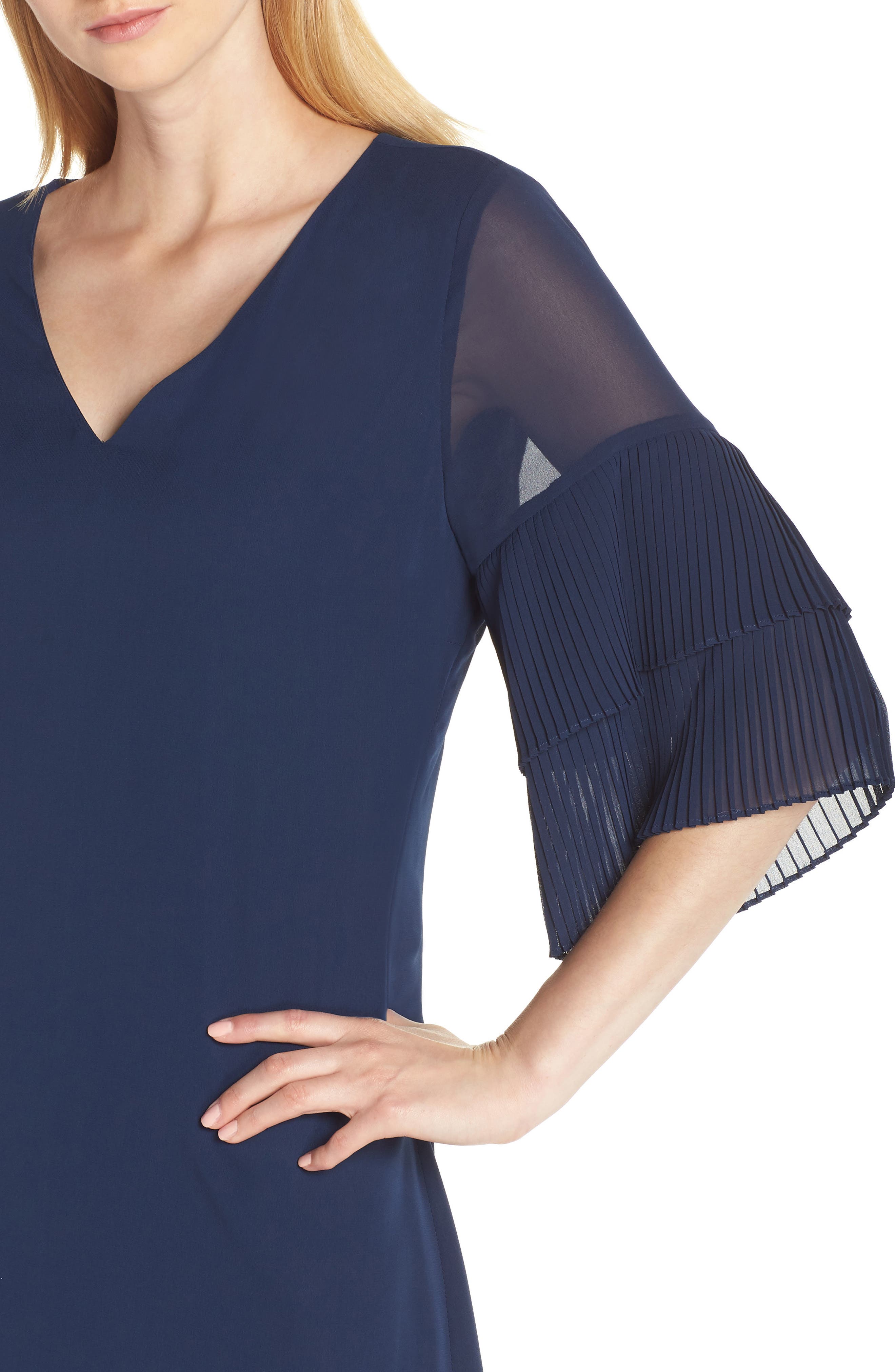 sam edelman pleat sleeve shift dress