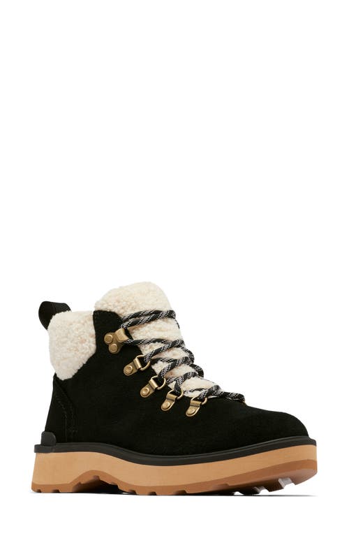 Sorel Hi-line Cozy Lace-up Hiking Boot In Black